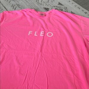 Fleo Women's Bright Pink Short Sleeve Tee Comfort Colors